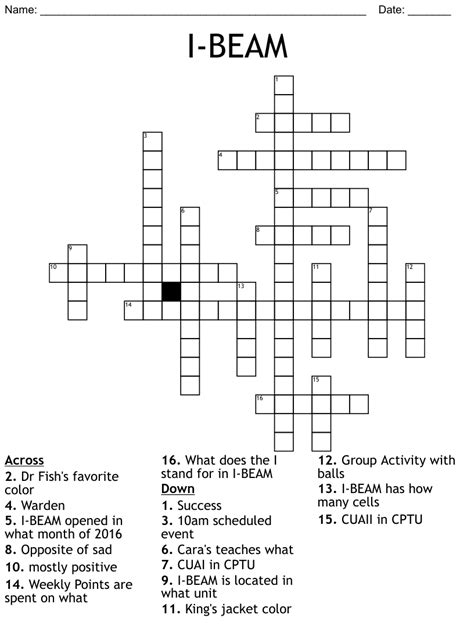 The Crossword Solver found 30 answers to "Support beams (6)", 6 letters crossword clue. . I beams crossword